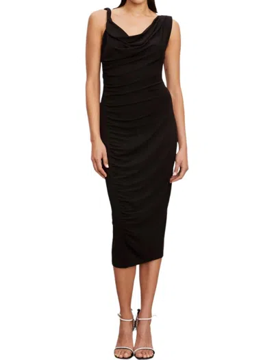 Velvet By Graham & Spencer Fifi Drape Dress In Black