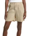 Velvet By Graham & Spencer Francis Linen Short In Brown