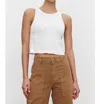 VELVET BY GRAHAM & SPENCER HARLA TANK TOP IN ECRU