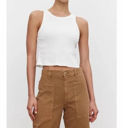 Velvet By Graham & Spencer Harla Tank Top In Ecru In White