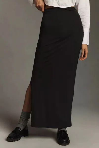 Velvet By Graham & Spencer Hilton Long Skirt In Black