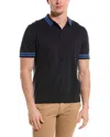 VELVET BY GRAHAM & SPENCER HOGAN LINEN-BLEND POLO SHIRT