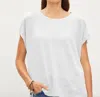 Velvet By Graham & Spencer Hudson Knit Short Sleeve Top In White In White