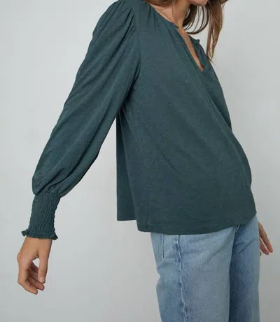 Velvet By Graham & Spencer Irina Top In Bracken In Green
