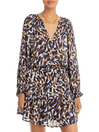 Velvet By Graham & Spencer Jill Womens Viscose Boho Midi Dress In Multi