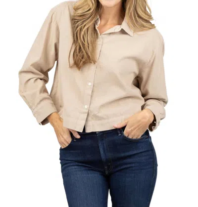 Velvet By Graham & Spencer Joelle Cropped Corduroy Shirt In Ancient In Multi
