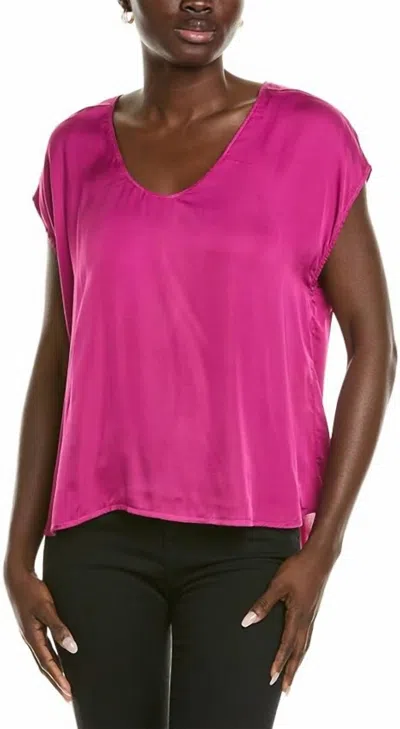 Velvet By Graham & Spencer Kali Top In Berry In Pink