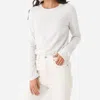 Velvet By Graham & Spencer Keegan Long Sleeve Top In Bone In Beige