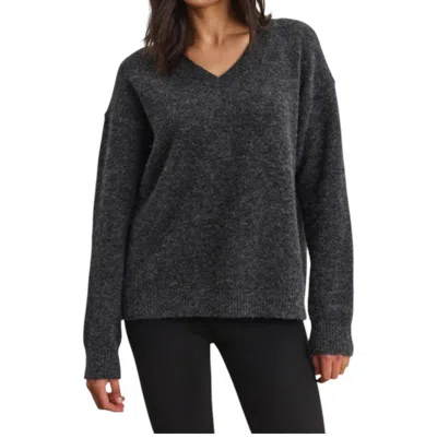 Velvet By Graham & Spencer Kelsa Sweater In Charcoal In Pink