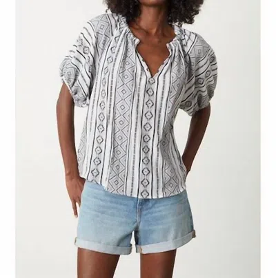 VELVET BY GRAHAM & SPENCER KIMMY TOP IN BLACK/WHITE