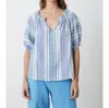 Velvet By Graham & Spencer Kimmy Top In Blue In Blue