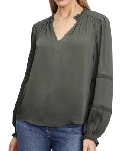 Velvet By Graham & Spencer Koren Blouse In Bracken In Brown