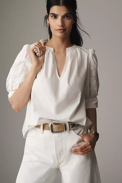 Velvet By Graham & Spencer Laria Blouse In White