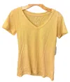 VELVET BY GRAHAM & SPENCER LILITH VINTAGE SLUB V-NECK TEE IN LILY