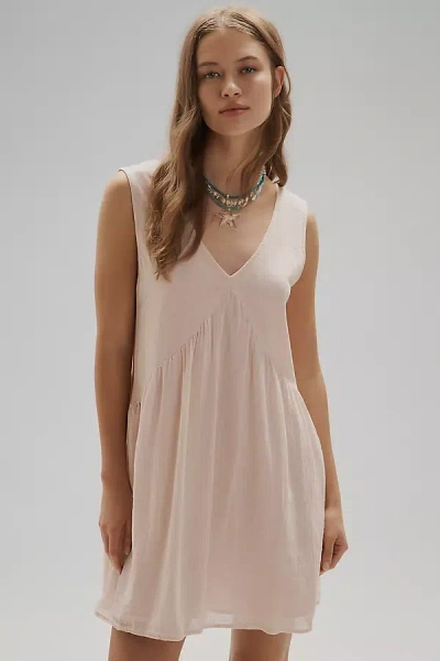 Velvet By Graham & Spencer Lily Sleeveless V-neck Mini Dress In Pink