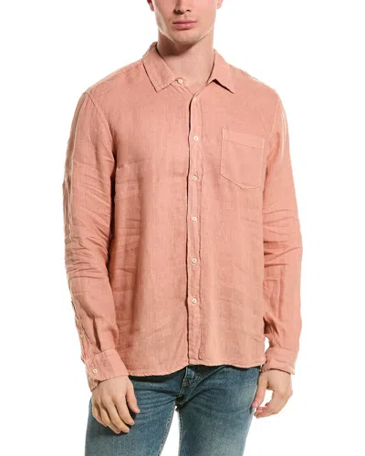 Velvet By Graham & Spencer Linen Shirt In Orange
