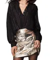 Velvet By Graham & Spencer Lolita Long-sleeve Blouse In Black