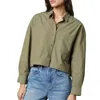 Velvet By Graham & Spencer Lucille Button Down Top In Ivy In Green