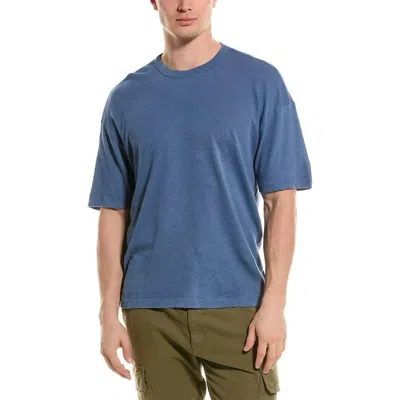 Velvet By Graham & Spencer Marcelle Short Sleeve Crew Top In Marine In Blue