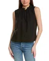 Velvet By Graham & Spencer Masie Linen Blouse In Black