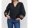 Velvet By Graham & Spencer Paola Raglan Sleeves Top In Black In Black