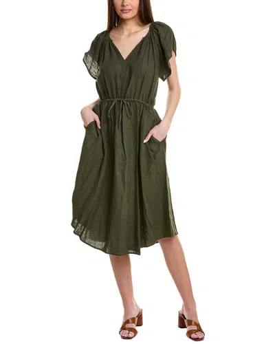 Velvet By Graham & Spencer Pepper Linen Maxi Dress In Green