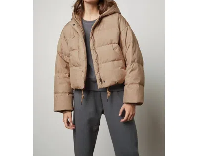 Velvet By Graham & Spencer Raylin Cropped Puffer Jacket In Bisque In Beige