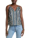 Velvet By Graham & Spencer Rhea Silk-blend Top In Blue