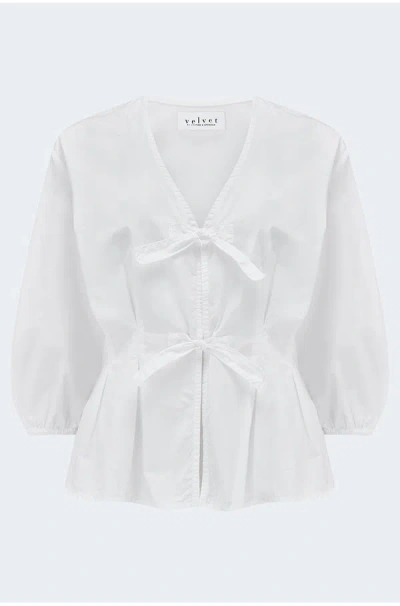 Velvet By Graham & Spencer Riri Top In White