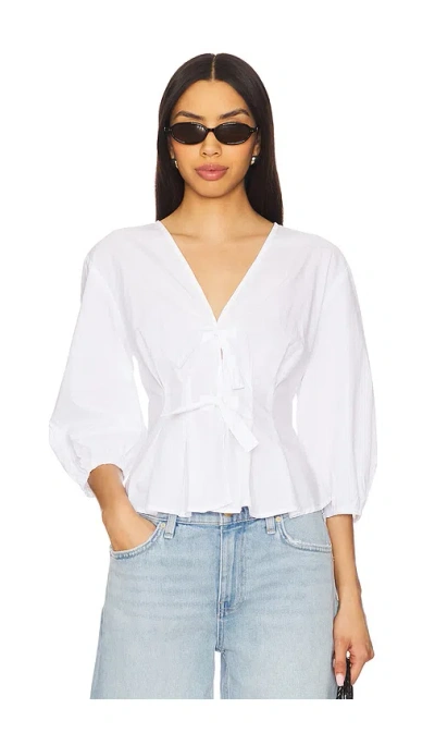 Velvet By Graham & Spencer Riri Top In White