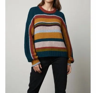 Velvet By Graham & Spencer Women's Samara Alpaca-blend Striped Sweater In Multi