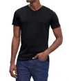 Velvet By Graham & Spencer Velvet Samsen V-neck Tee In Black