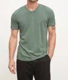 VELVET BY GRAHAM & SPENCER SAMSEN V-NECK TEE IN ALOE