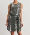 Velvet By Graham & Spencer Sequin Katherine Dress In Grey In Multi