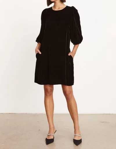 Velvet By Graham & Spencer Ss Becky Velvet Dress In Black