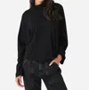 VELVET BY GRAHAM & SPENCER STACEY MOCK NECK TEE IN BLACK