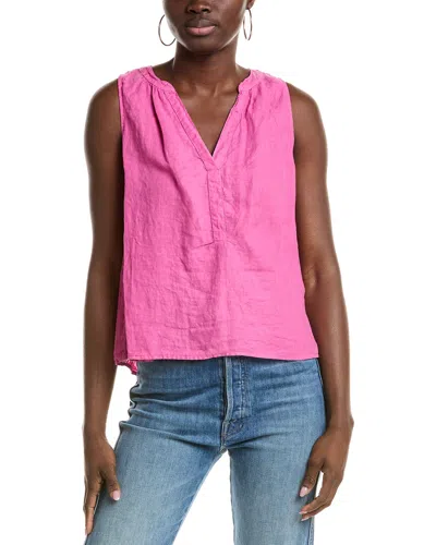 Velvet By Graham & Spencer Tacy Linen Top In Pink