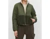 Velvet By Graham & Spencer Tasha Reversible Puffer Sherpa Jacket In Green