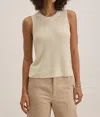 Velvet By Graham & Spencer Textured Cotton Muna Tank In Ivory