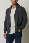 VELVET BY GRAHAM & SPENCER THORNTON LONG SLEEVE CARDIGAN IN CHARCOAL