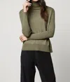 Velvet By Graham & Spencer Turtleneck Sweater In Olive In Green