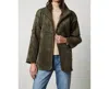 Velvet By Graham & Spencer Albany Reversible Faux Shearling Jacket In Army