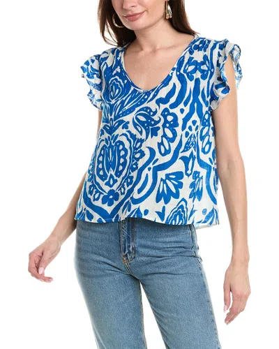 Velvet By Graham & Spencer Aleah Top In Blue