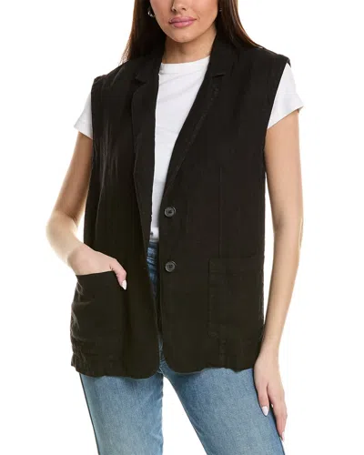Velvet By Graham & Spencer Bethan Linen Vest In Black