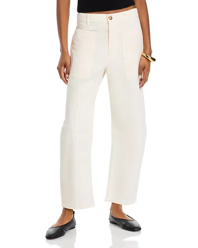 Velvet By Graham & Spencer Velvet By Graham And Spencer Brylie Curved Knee Pants In Ivory Cream