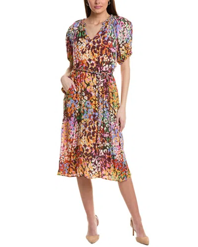 Velvet By Graham & Spencer Carol Midi Dress In Multi