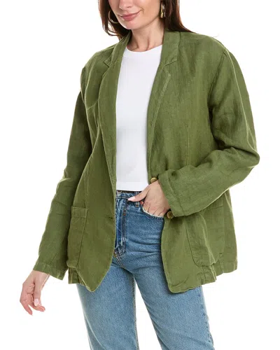 Velvet By Graham & Spencer Cassie Linen Blazer In Green