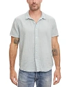 Velvet By Graham & Spencer Christian02 Cotton Crepe Button Down Shirt In Cloud Blue