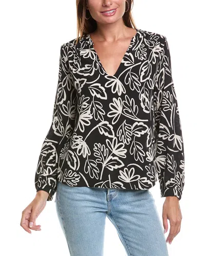 Velvet By Graham & Spencer Crepe Blouse In Black