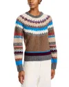 Velvet By Graham & Spencer Fair Isle Crewneck Sweater In Multi